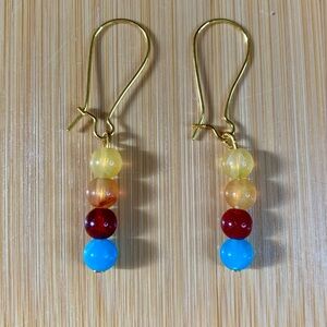 Colorful Beaded Drop Earrings
